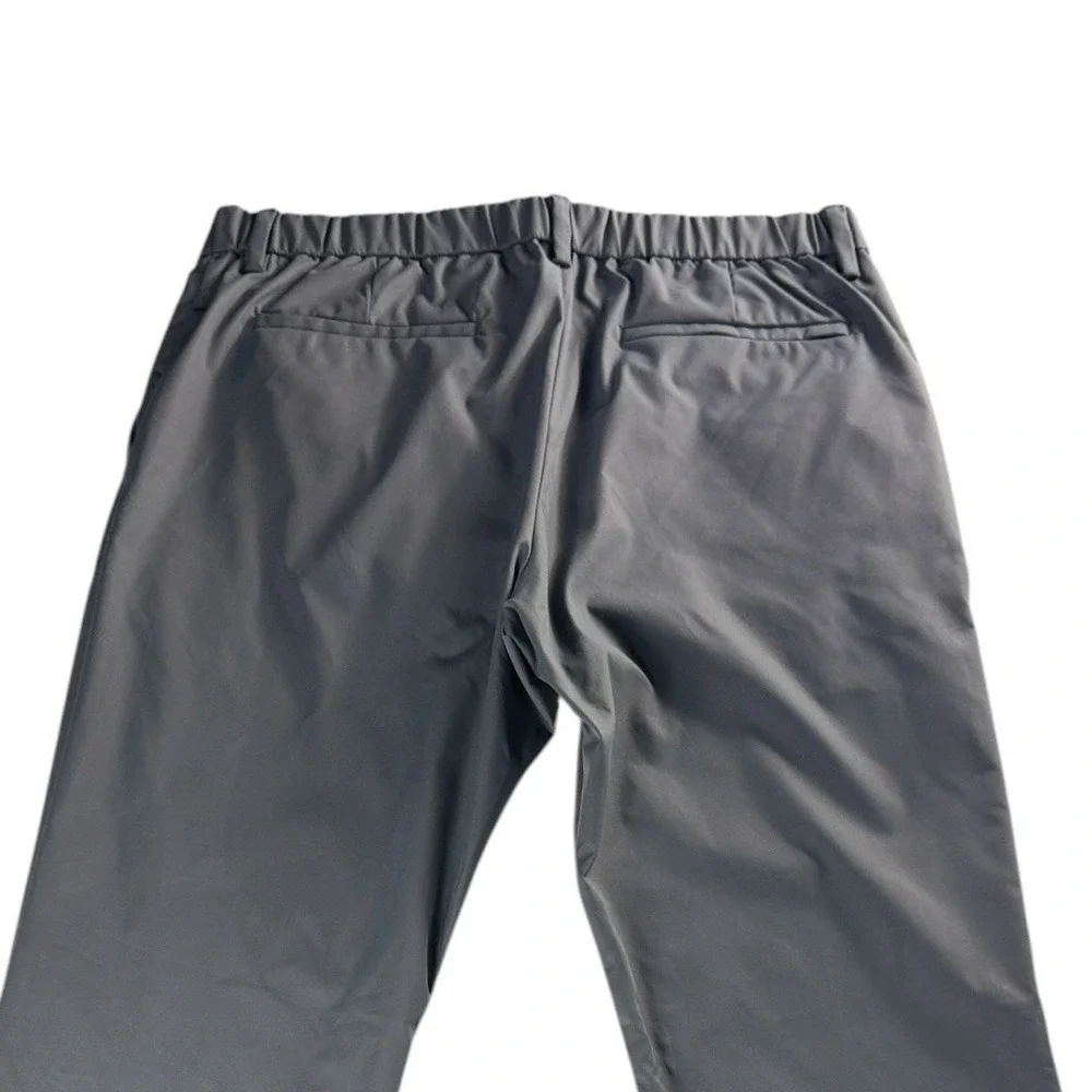 Banana Republic Mens Gray Performance Chino Pants 38x30 Elastic Waist 1951119
